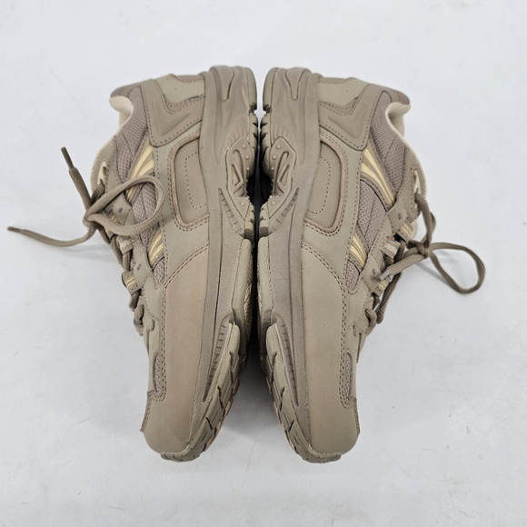 Vionic Womens Beige Tan Khaki Leather Mesh Walker Sneaker Womens Size US 9 - Picture 8 of 12